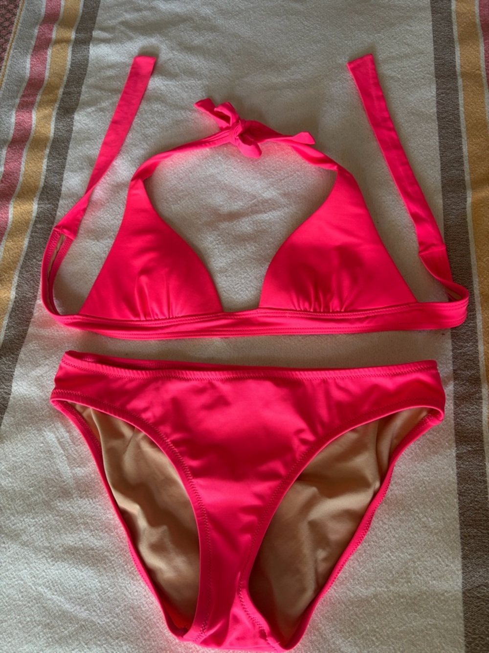JCrew Neon Pink Two-Piece Swim Bikini